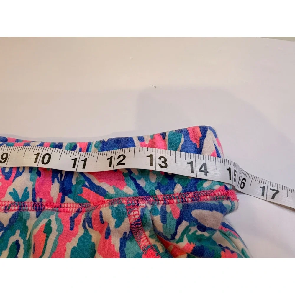 Lilly Pulitzer Buttercup Knit Shorts Pink Blue Abstract Floral Style 23828 Small - Picture 5 of 9